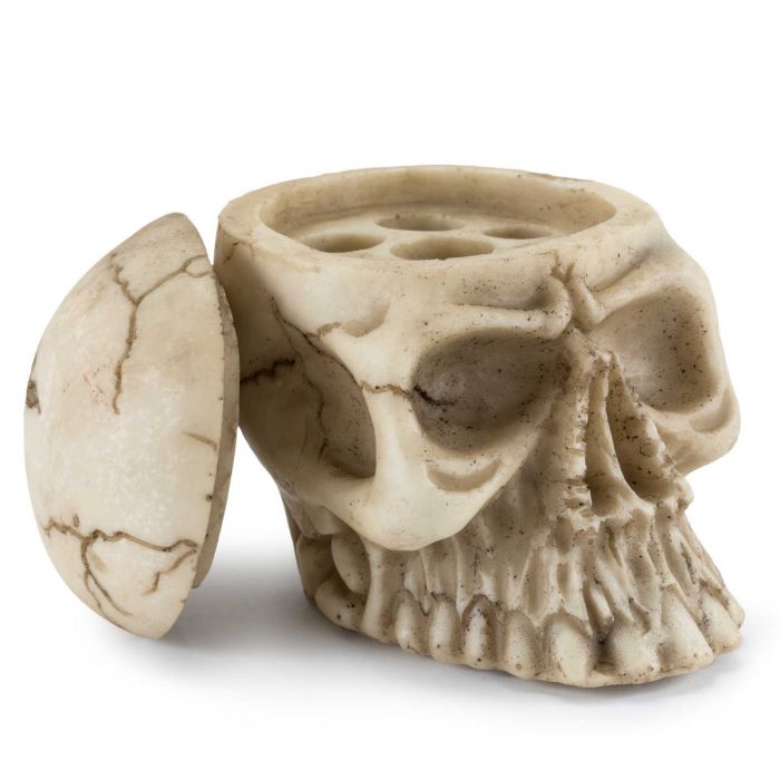 Sculpted Skull Resin Ink Cap Holder