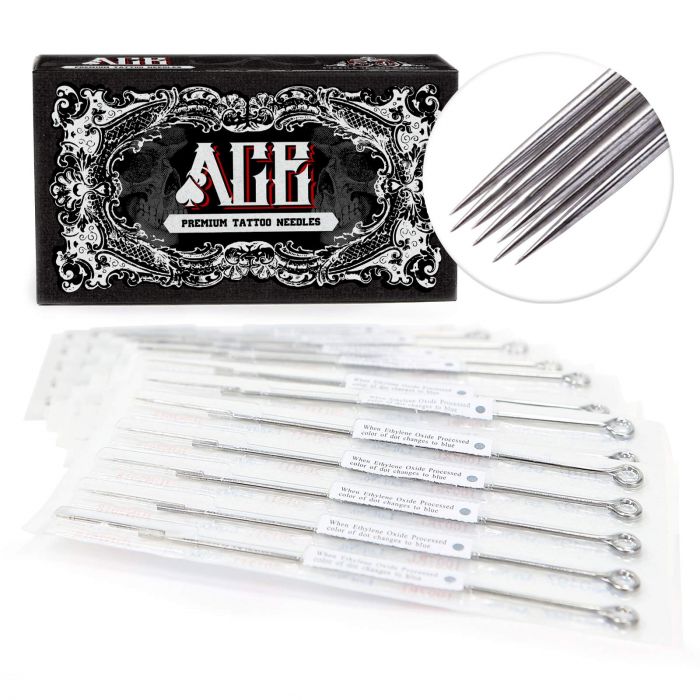 50 Round Curved Magnum Sterile Tattoo Needles - 7RM (7 Round Mag)