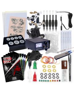 Rehab Ink Complete Tattoo Kit w/ 2 Guns, Power Supply, Needles, 4 Inks & More